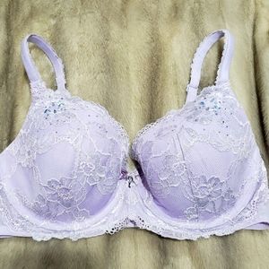 Victoria's Secret Lavender Bra Rhinestone Embellished